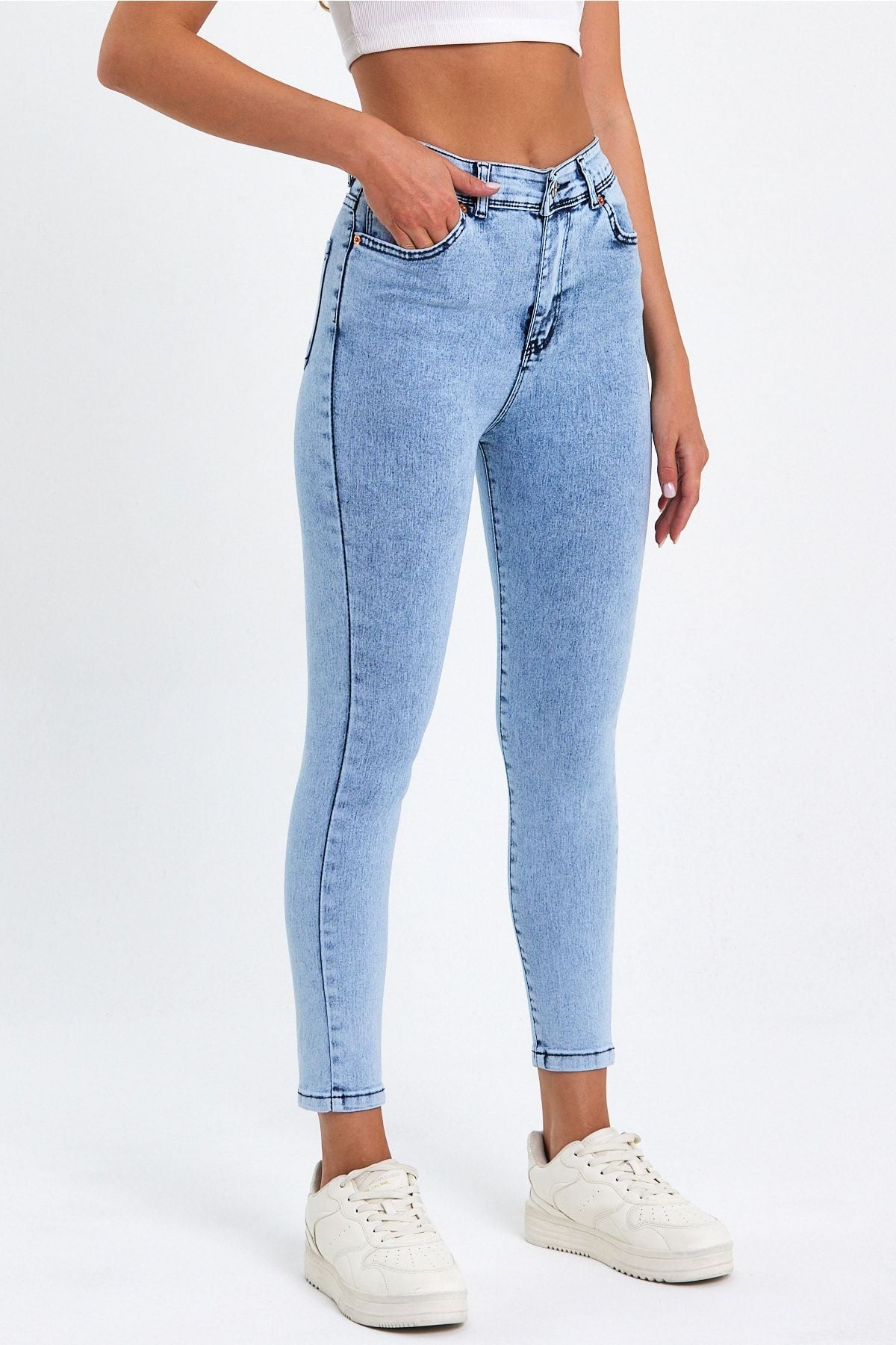 جينز geenz manifacture لون أزرق غامق