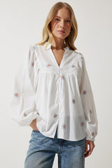 بلوزة Happiness İstanbul لون بيج فاتح