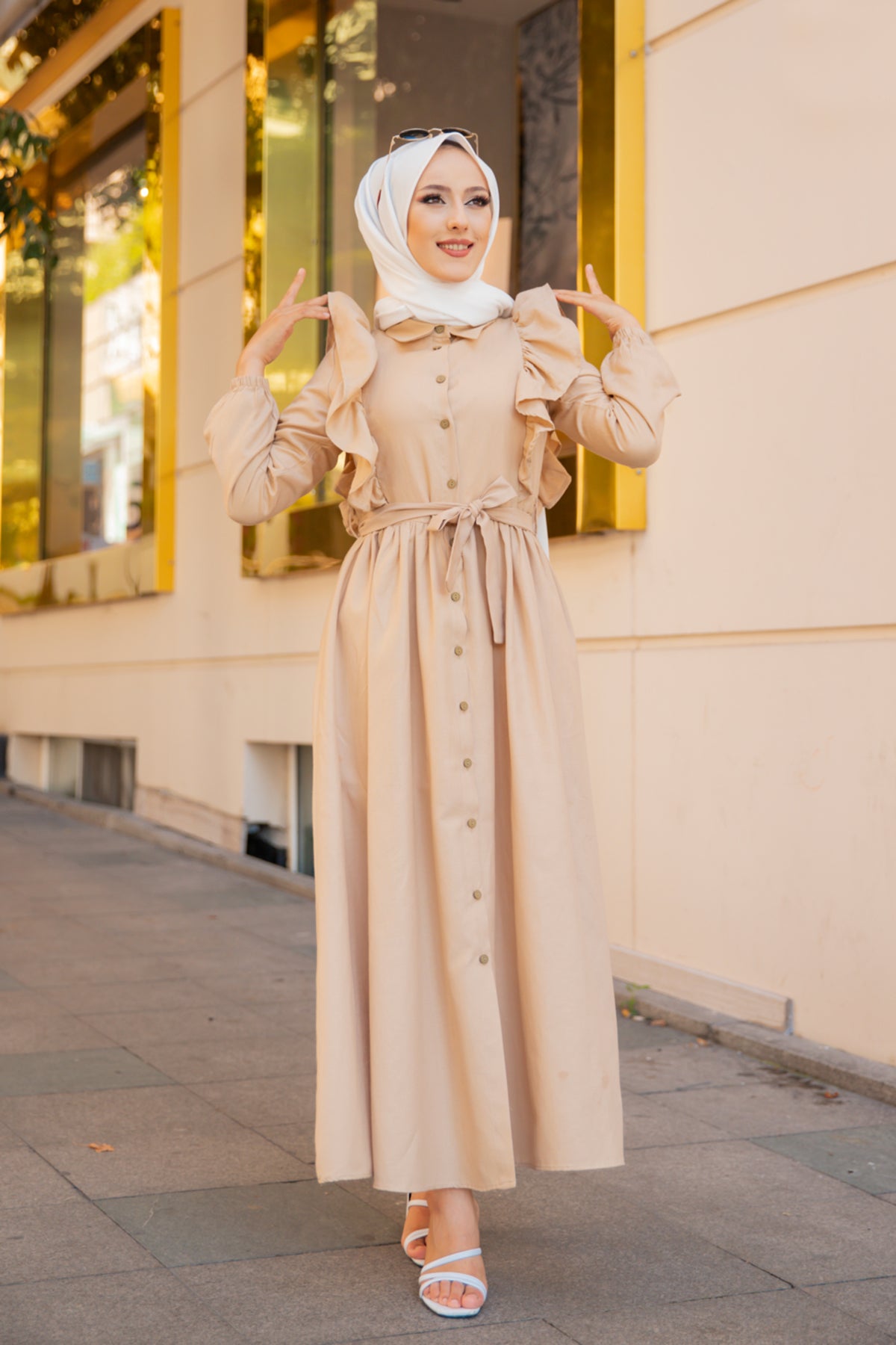 عباية TOFİSA لون بيج