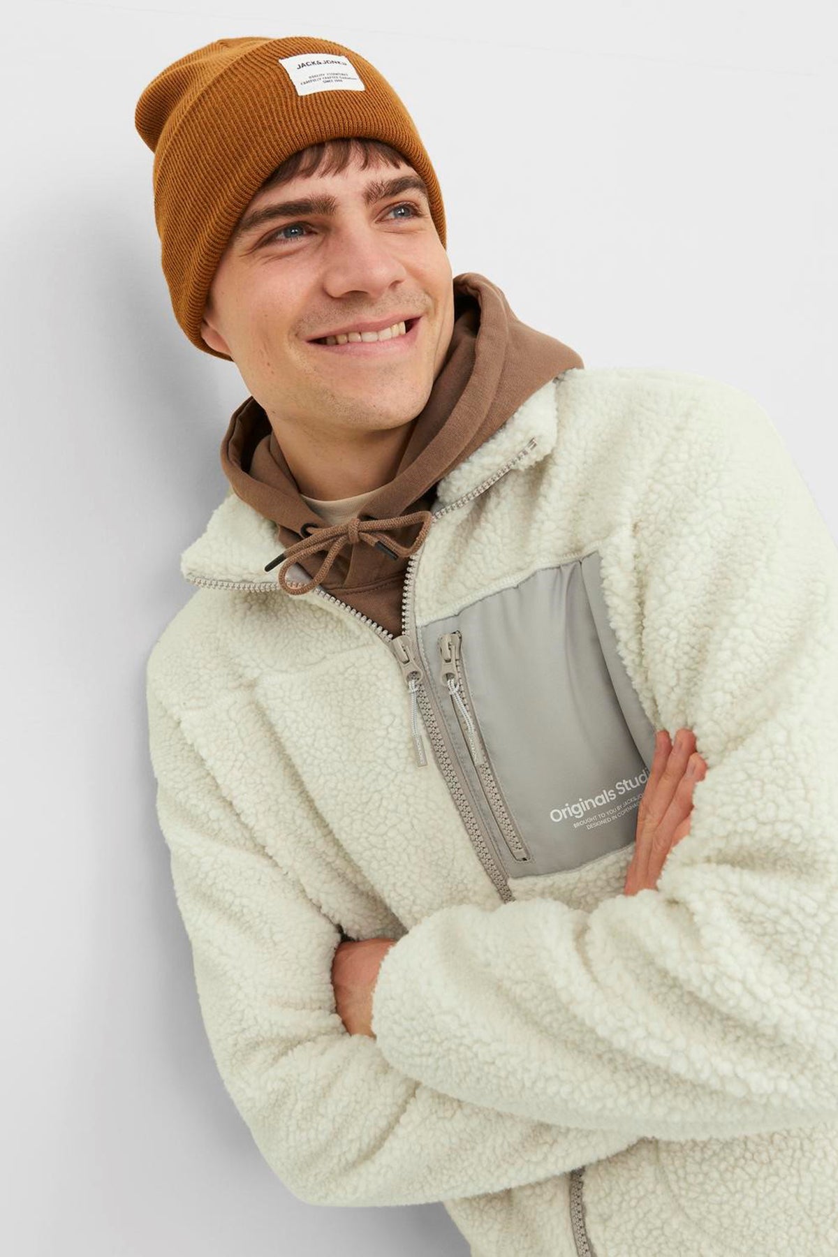 معطف واق من المطر & الرياح Jack & Jones لون بيج