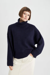 كنزة Defacto لون أزرق غامق