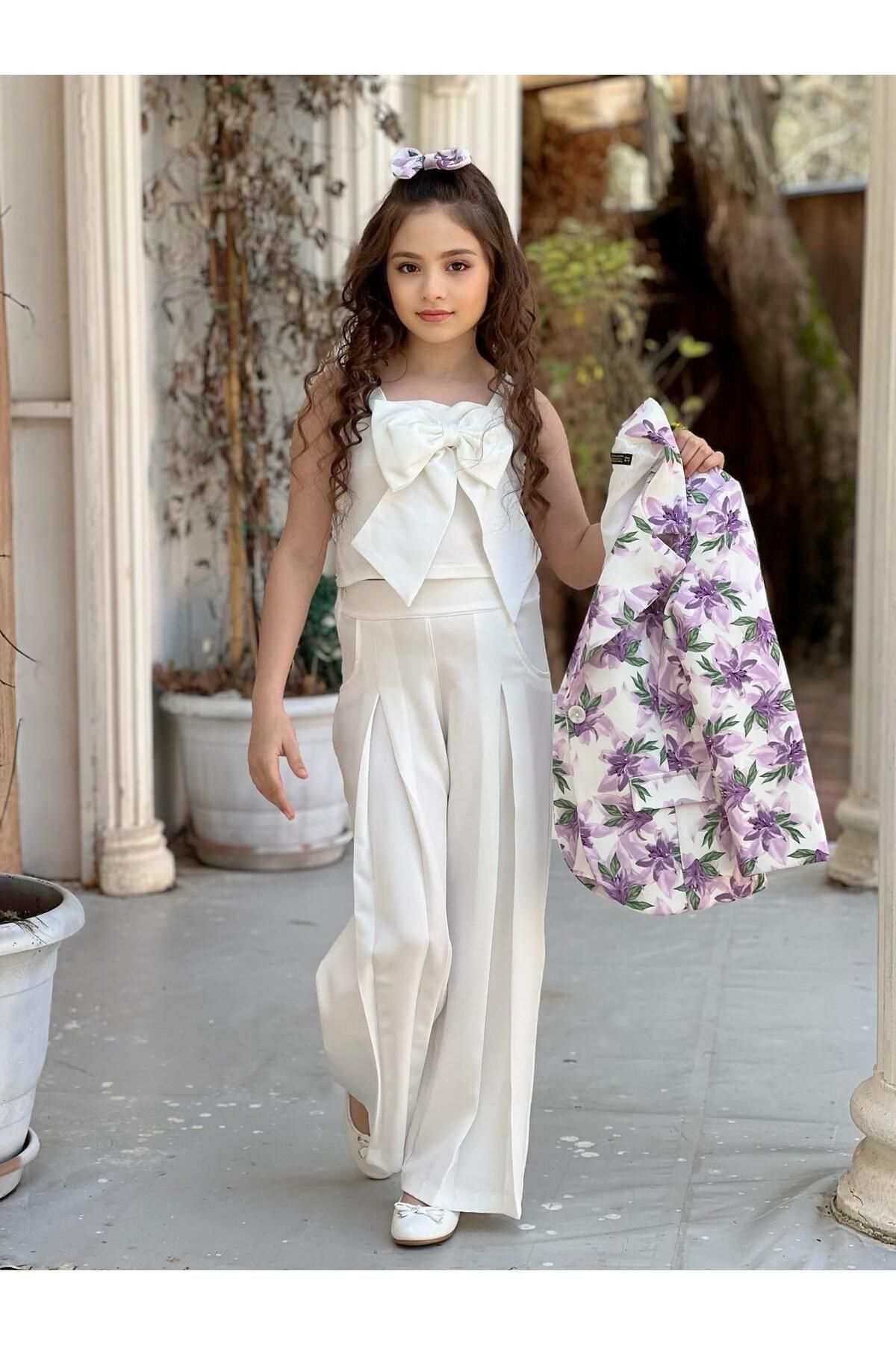 بدلة By Feyza Kids Collection لون بنفسجي