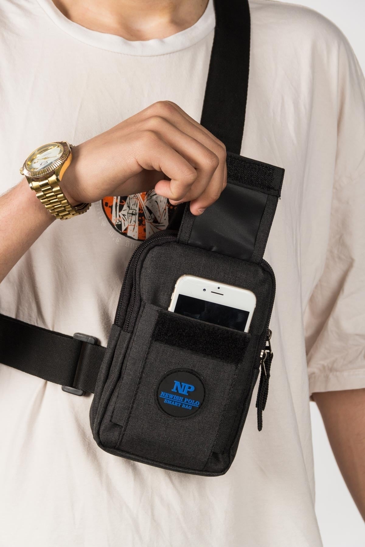 حقيبة خصر NEWISH POLO ACCESSORIES لون أسود