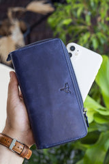 محفظة Garbalia لون أزرق غامق