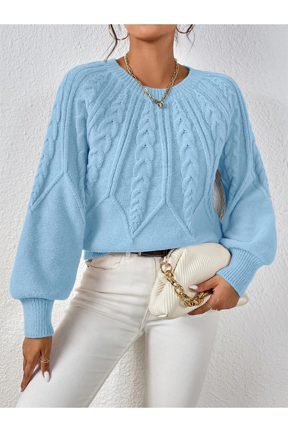 كنزة AQE FASHION لون بيج
