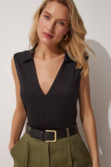 بلوزة Happiness İstanbul لون أسود