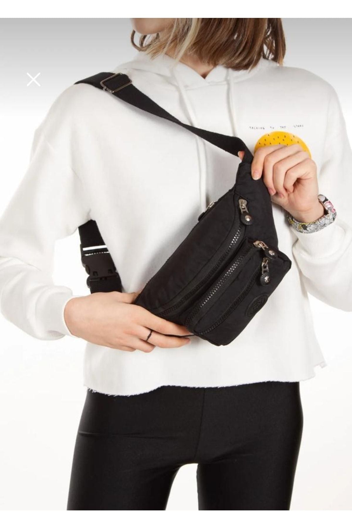 حقيبة خصر Newish Polo لون أسود