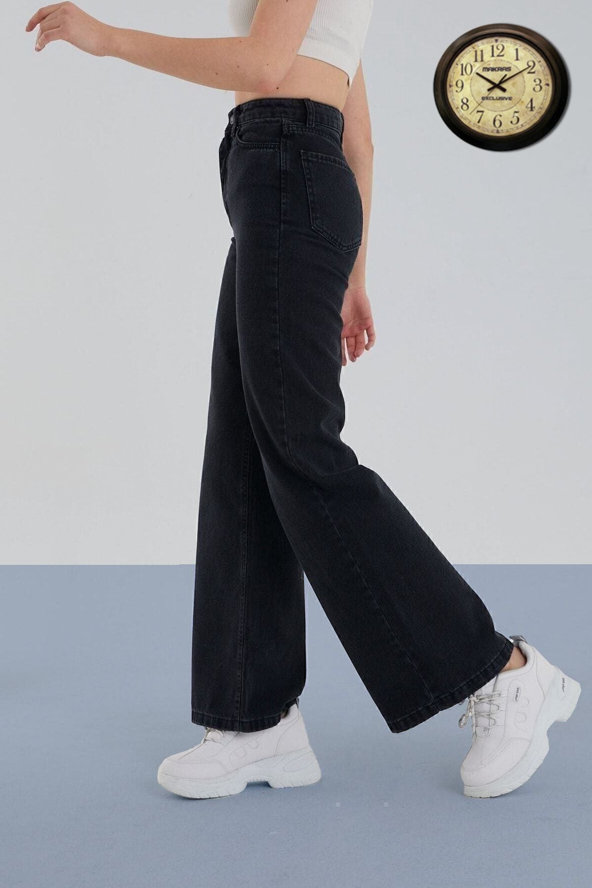 جينز MAKRAS EXCLUSIVE لون أسود