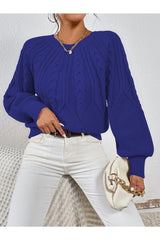 كنزة AQE FASHION لون أزرق غامق