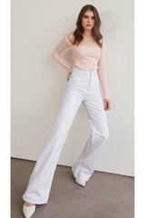 جينز MAKRAS EXCLUSIVE لون أبيض