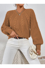 كنزة AQE FASHION لون بني
