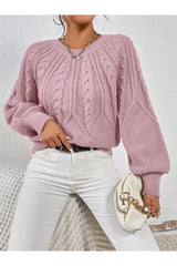 كنزة AQE FASHION لون زهري