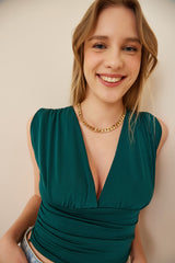 بلوزة Happiness İstanbul لون أخضر