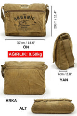 حقيبة كتف عملية old cotton cargo لون بني