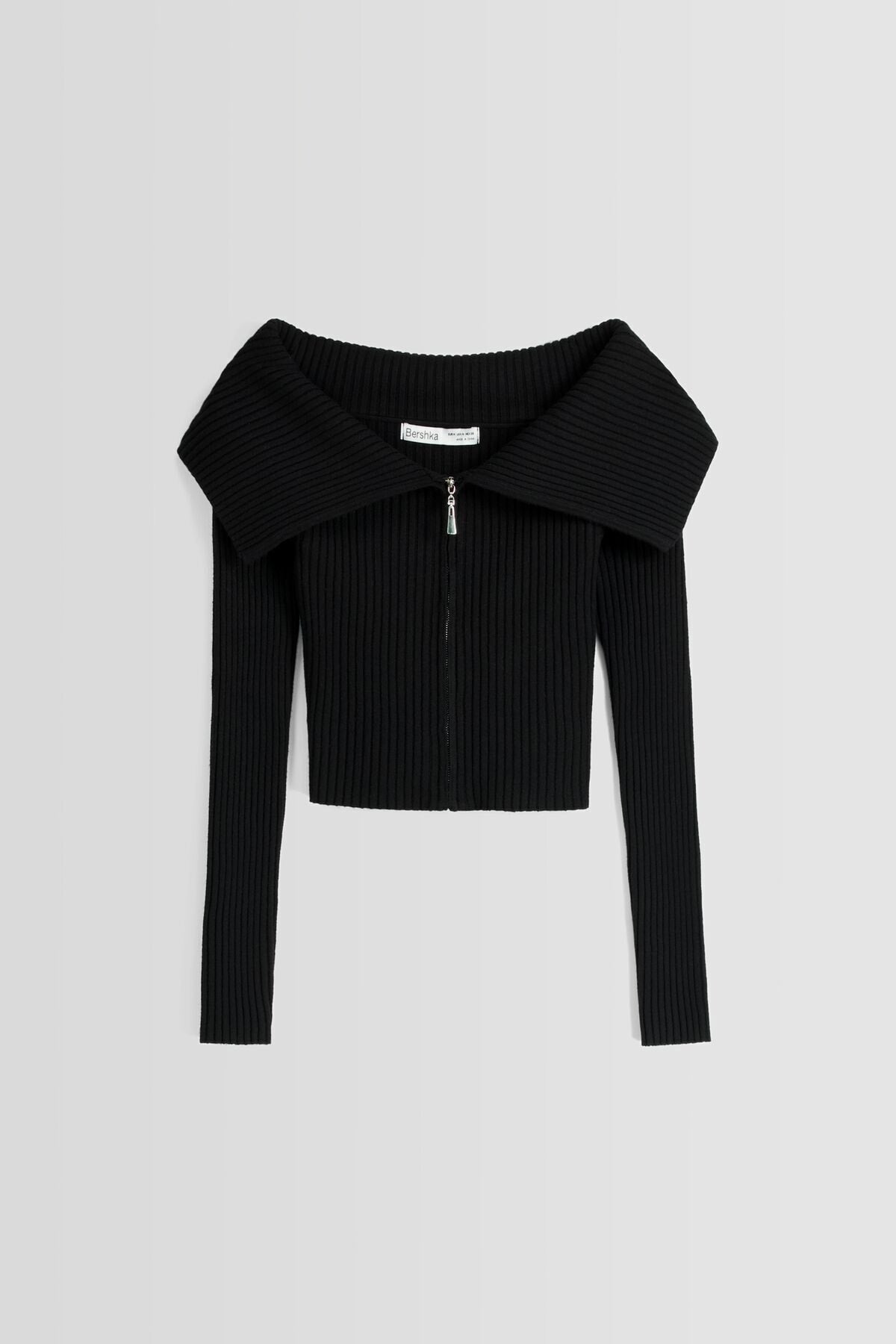 جاكيت خفيف Bershka لون أسود