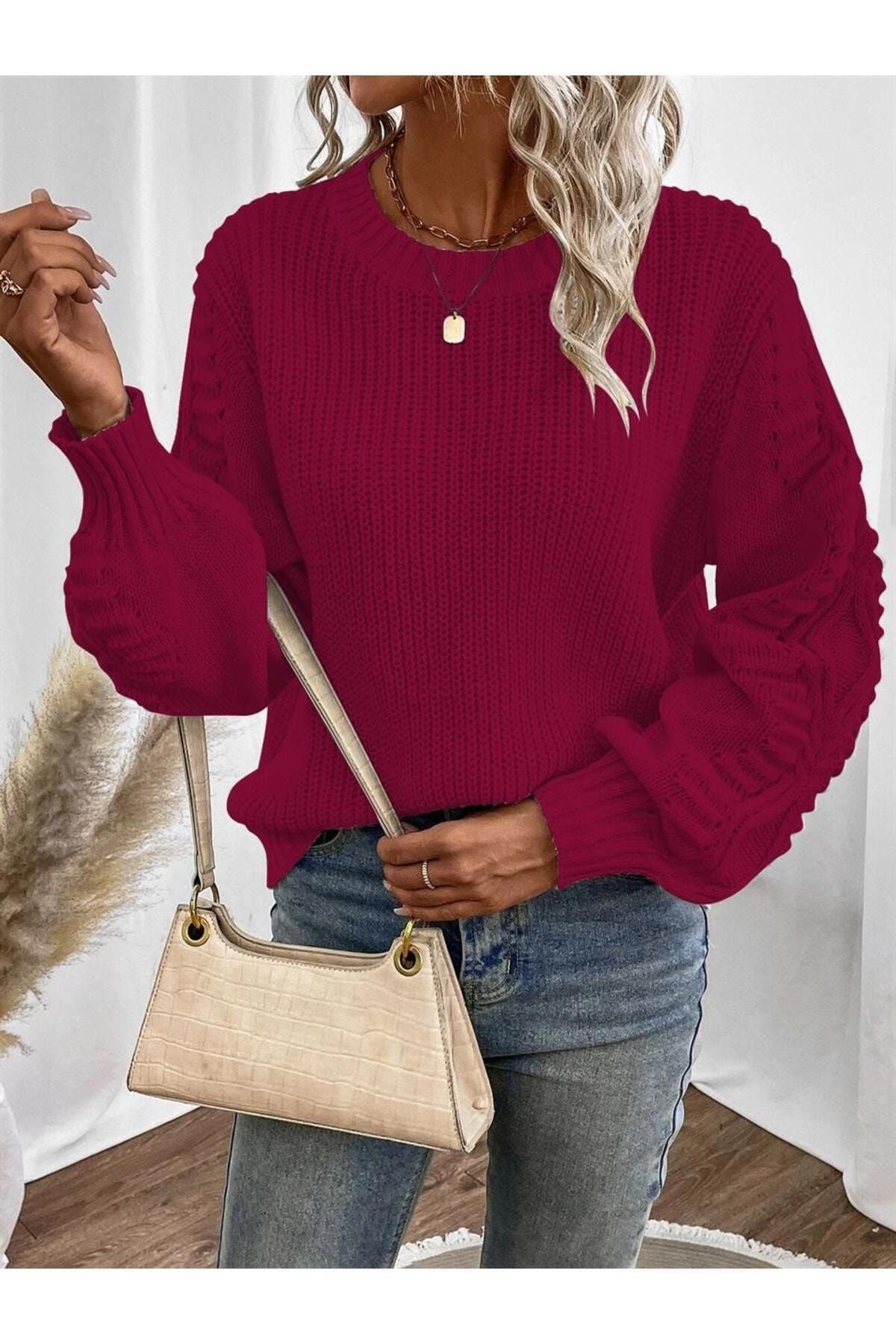 كنزة AQE FASHION لون زهري