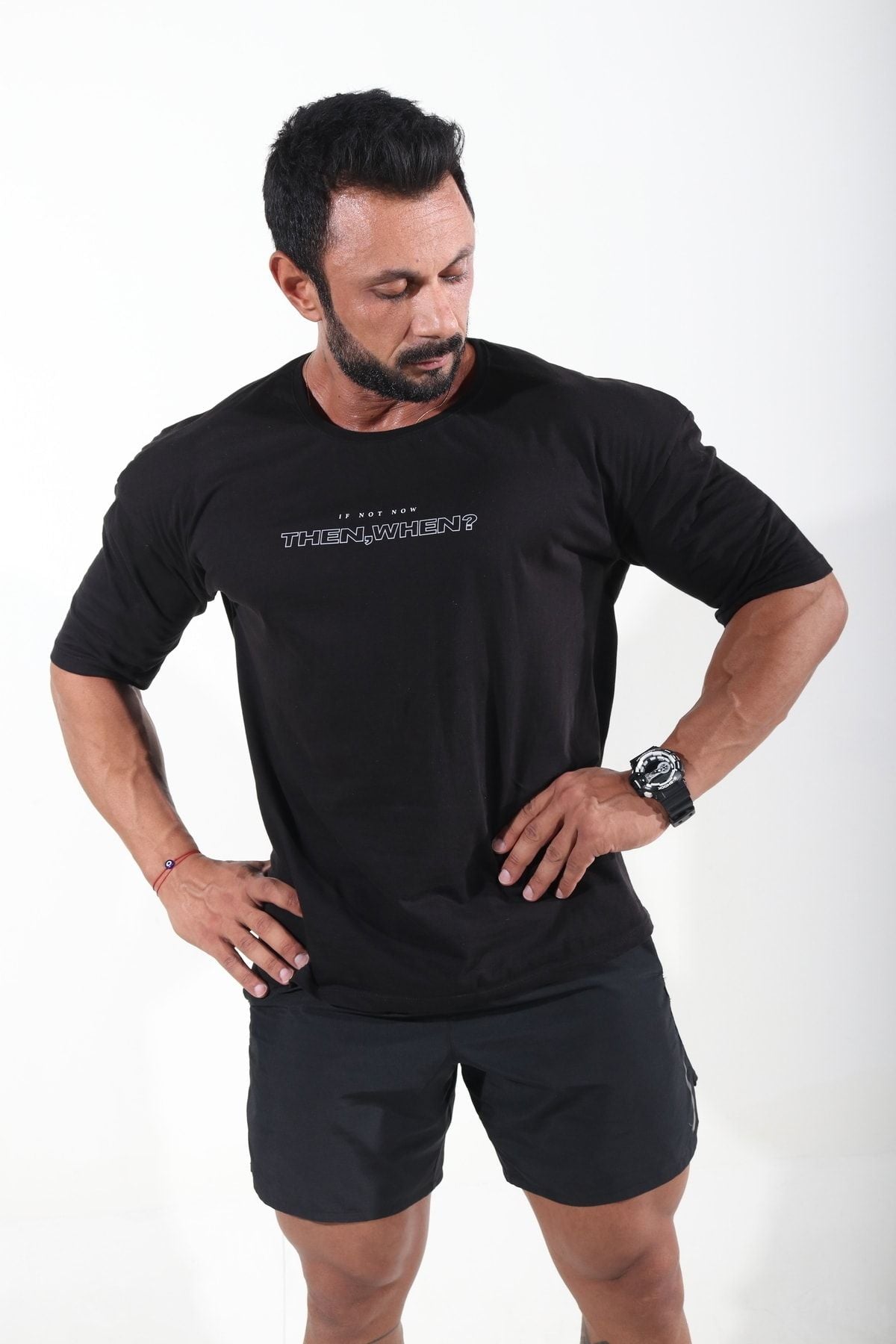 تيشيرت GYMNASIUM WEAR لون أسود