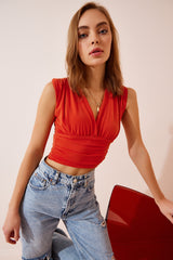 بلوزة Happiness İstanbul لون أحمر