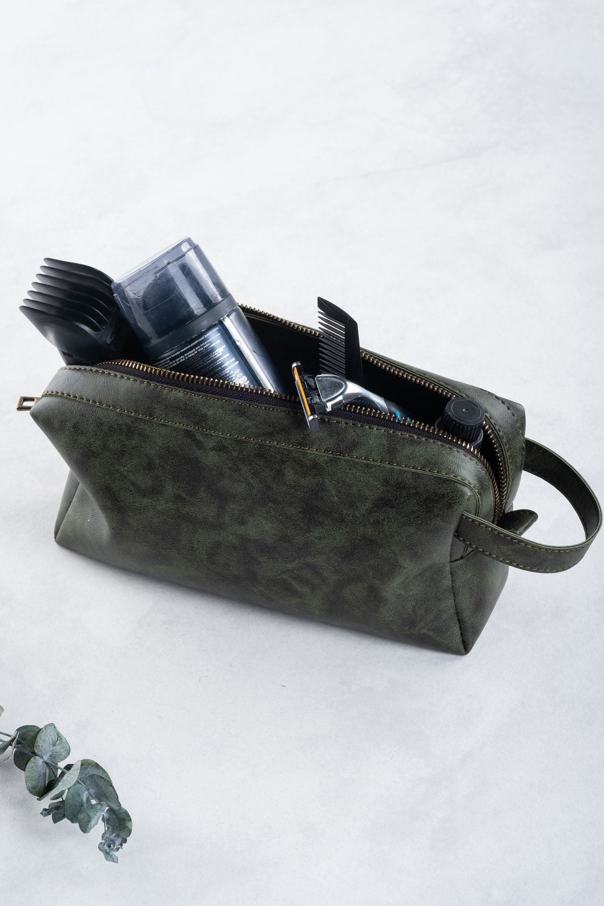 حقيبة يد dk leather لون أخضر