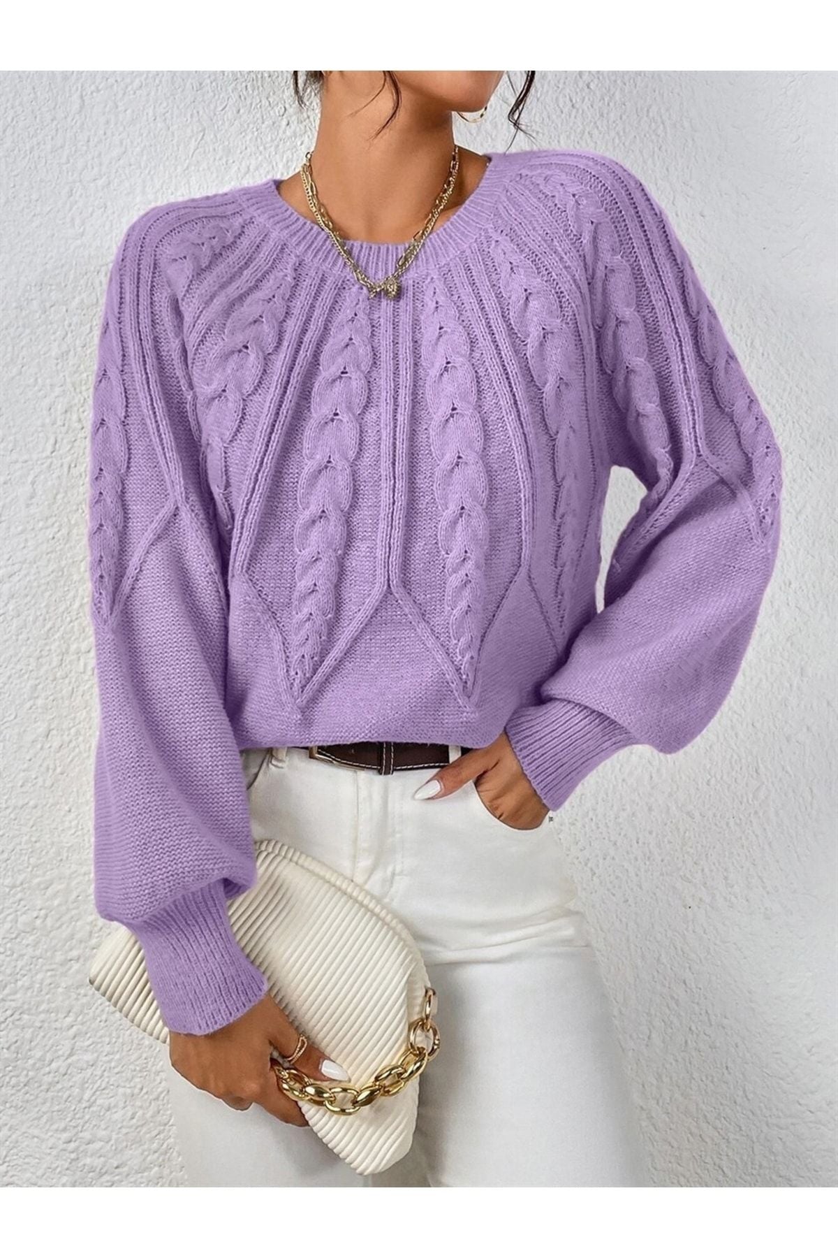 كنزة AQE FASHION لون بنفسجي