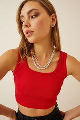 بلوزة Happiness İstanbul لون أحمر