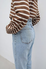 جينز MAKRAS EXCLUSIVE لون رمادي