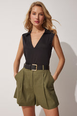 بلوزة Happiness İstanbul لون أسود