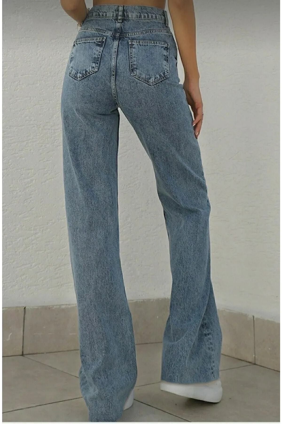 جينز MAKRAS EXCLUSIVE لون أزرق