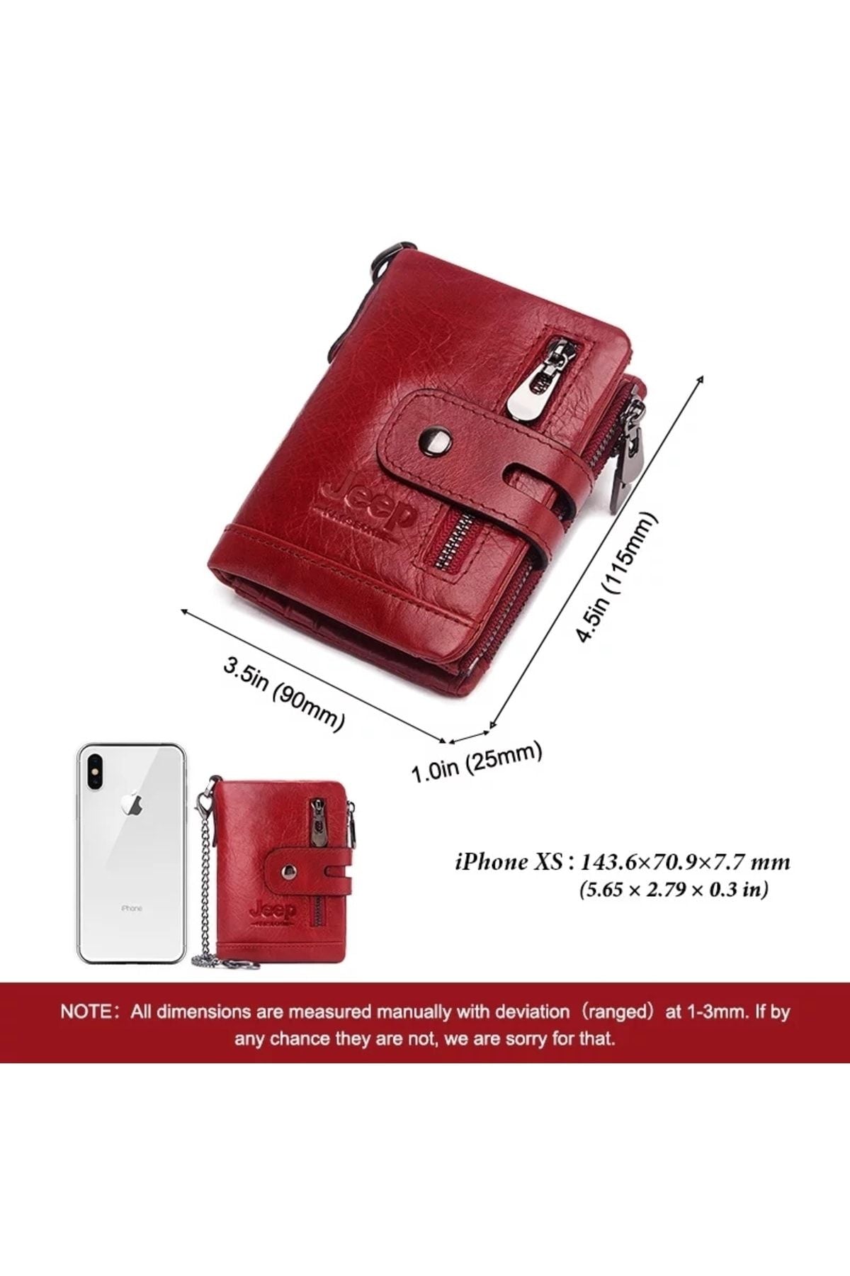 محفظة Jeep لون أحمر