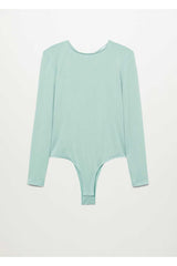 Polo Yaka T-shirt MANGO لون أخضر