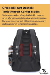 حقيبة المدرسة Tonny Black لون أسود