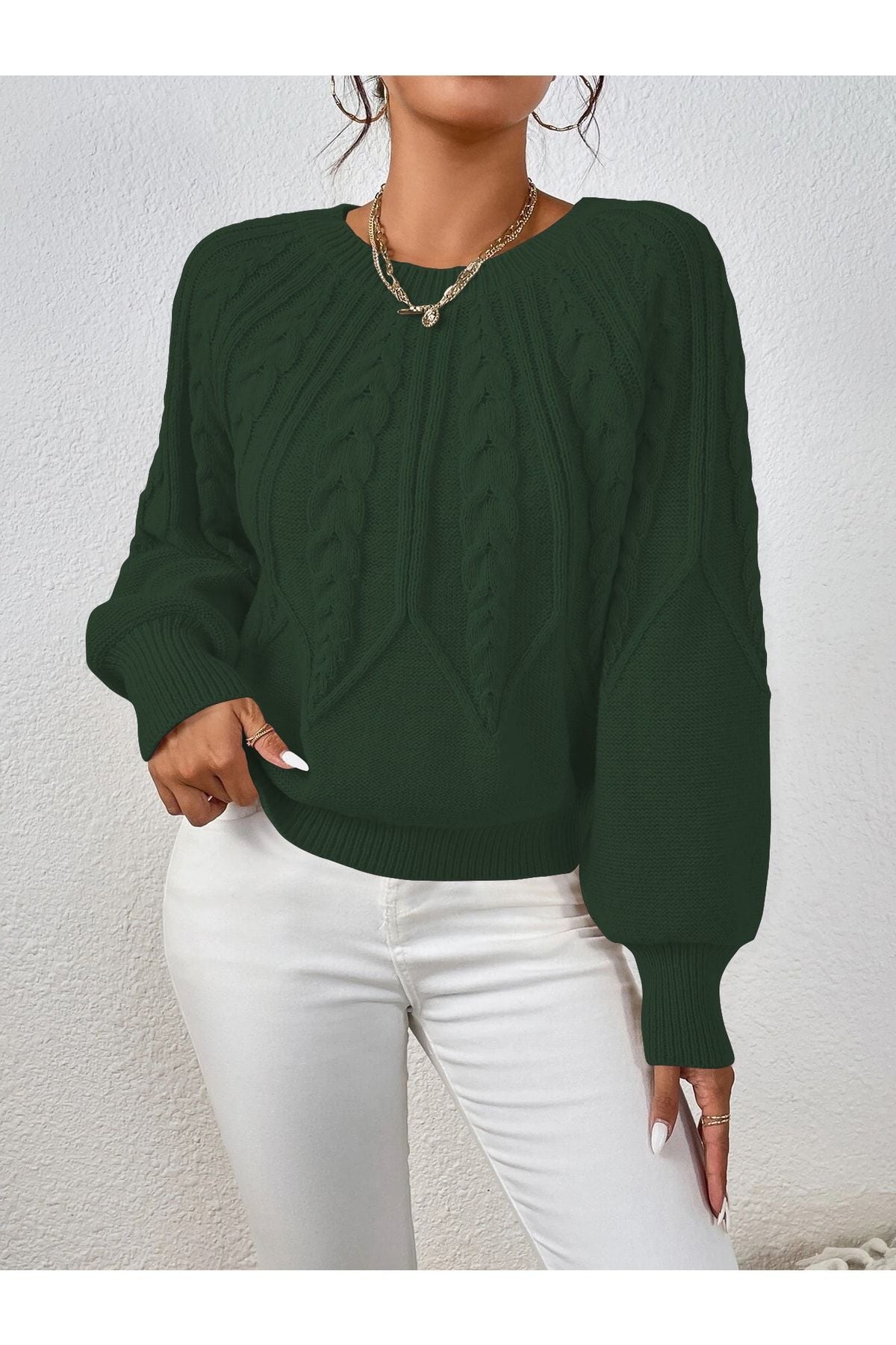 كنزة AQE FASHION لون أخضر