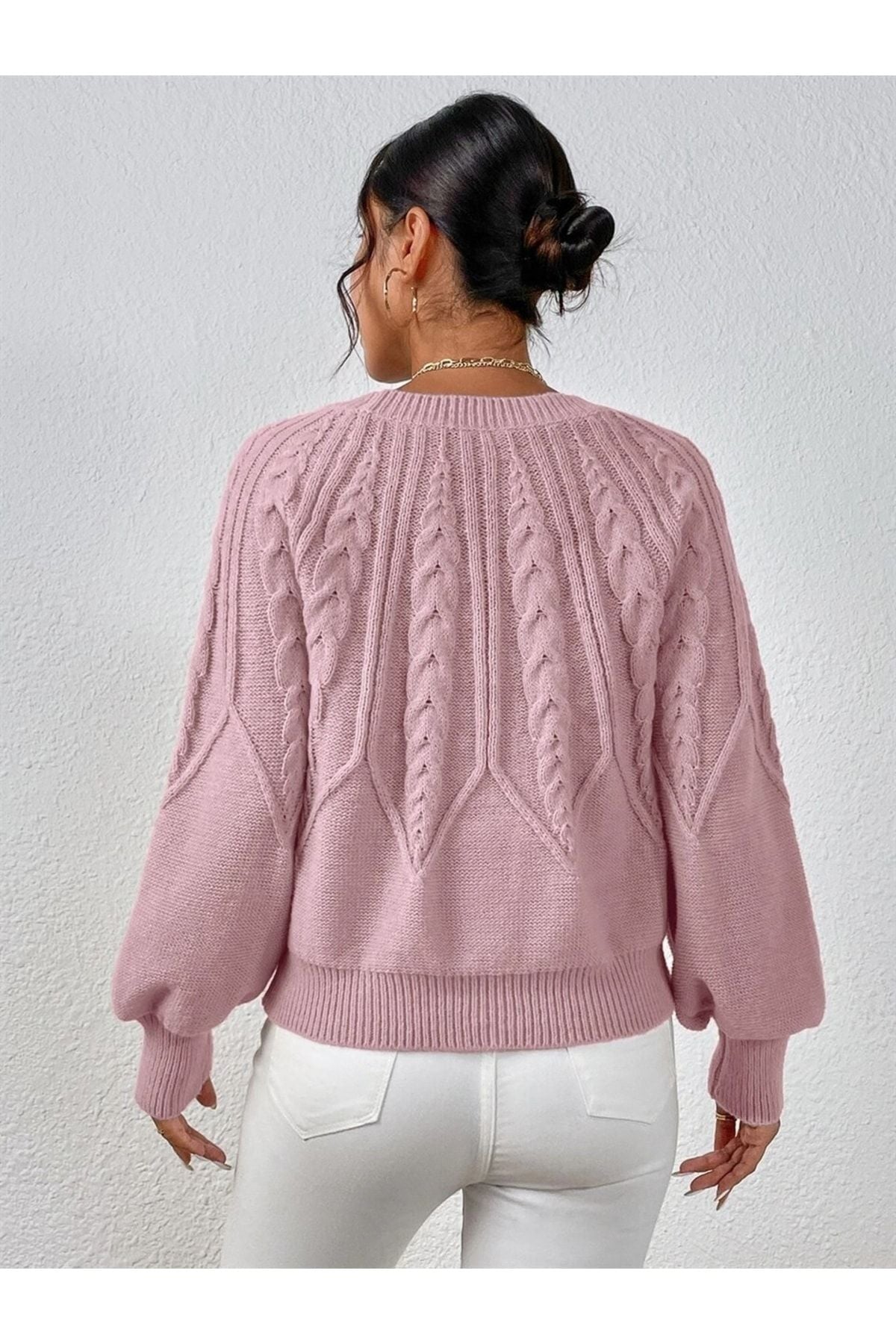كنزة AQE FASHION لون زهري