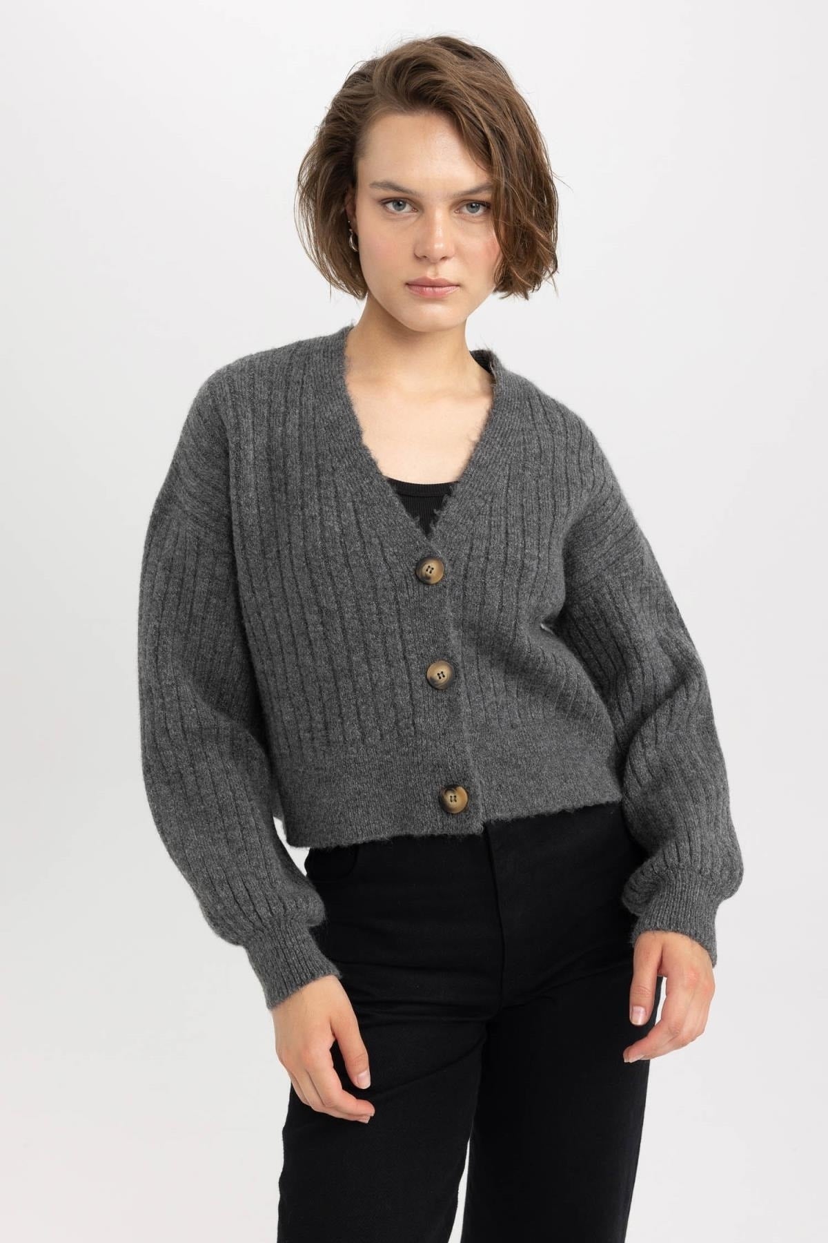 جاكيت خفيف Defacto لون رمادي