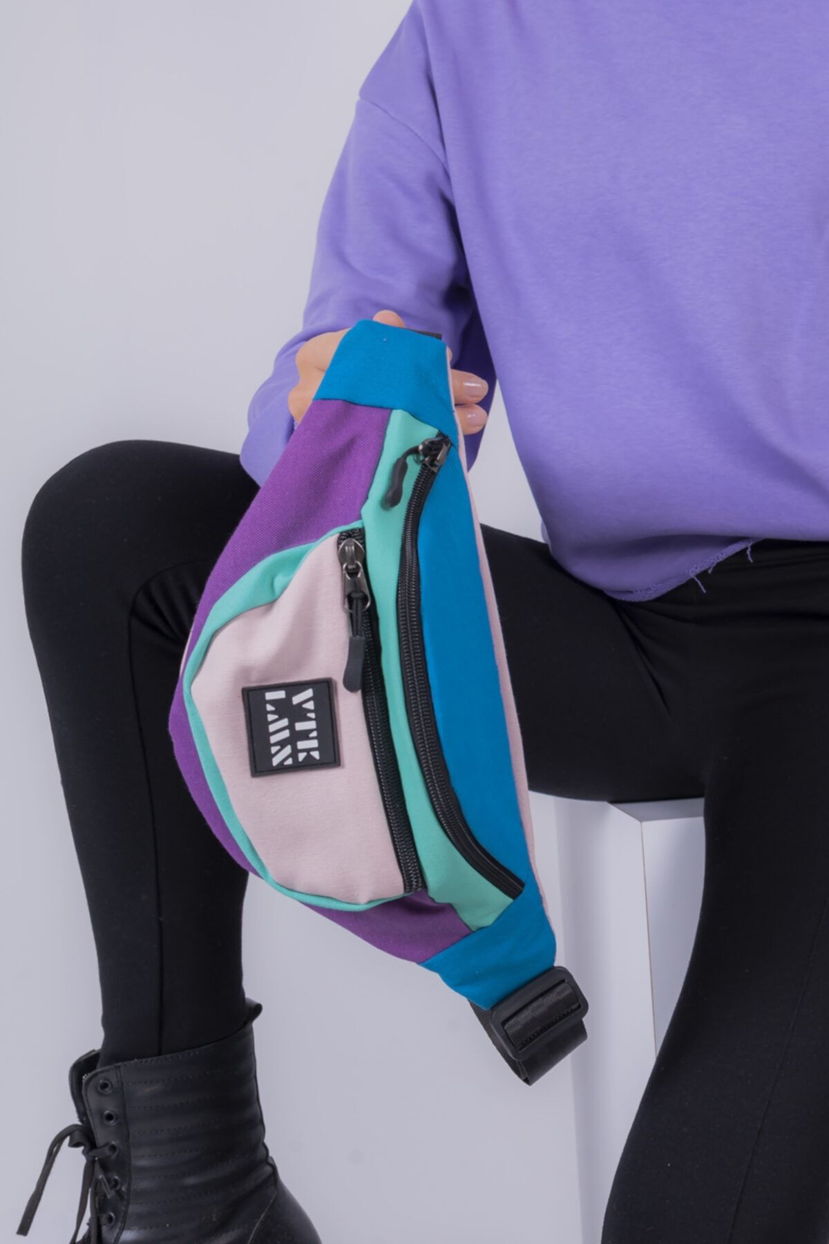 حقيبة خصر Vatkalimon لون أبيض