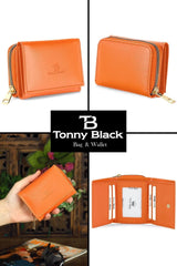 محفظة Tonny Black لون برتقالي