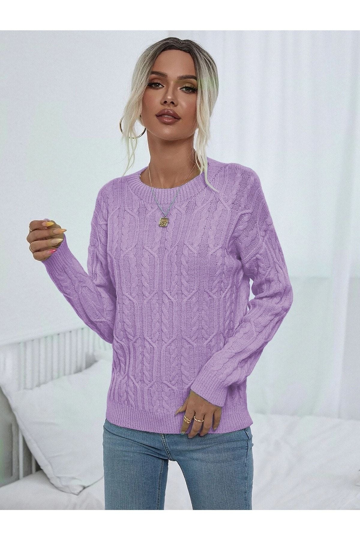 كنزة AQE FASHION لون بنفسجي