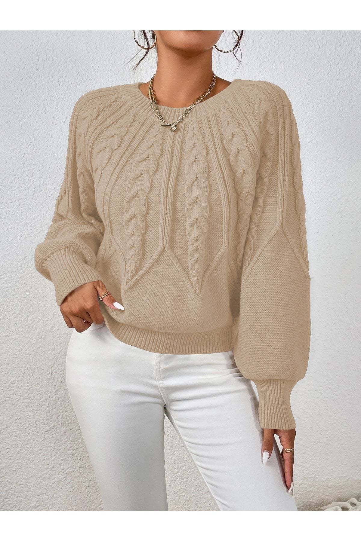كنزة AQE FASHION لون رمادي