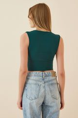 بلوزة Happiness İstanbul لون أخضر