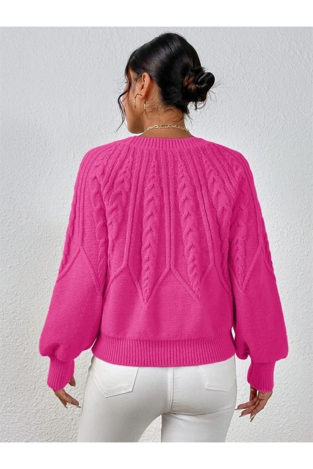 كنزة AQE FASHION لون زهري