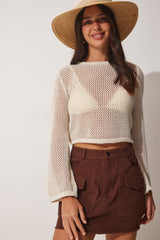 بلوزة Happiness İstanbul لون بيج