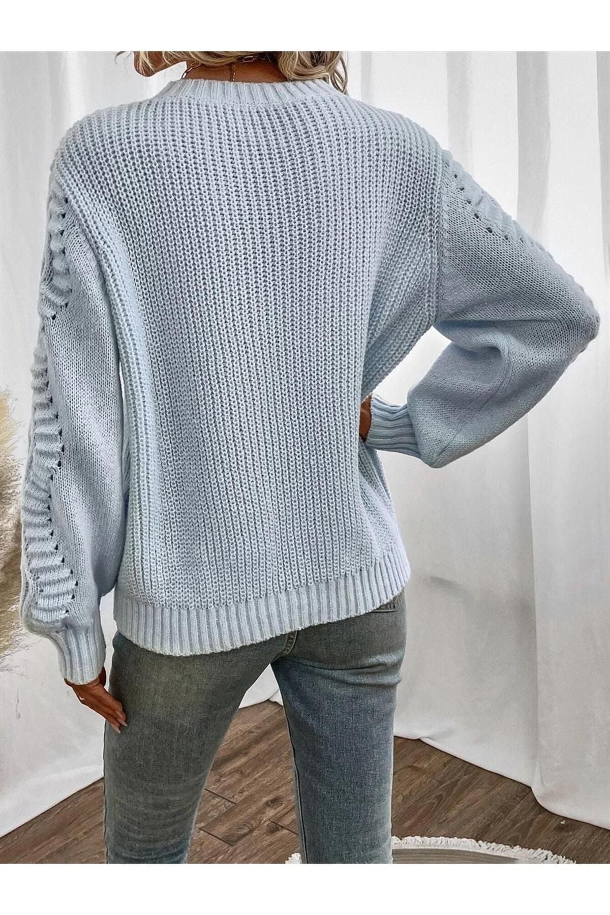كنزة AQE FASHION لون أزرق