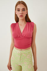 بلوزة Happiness İstanbul لون زهري