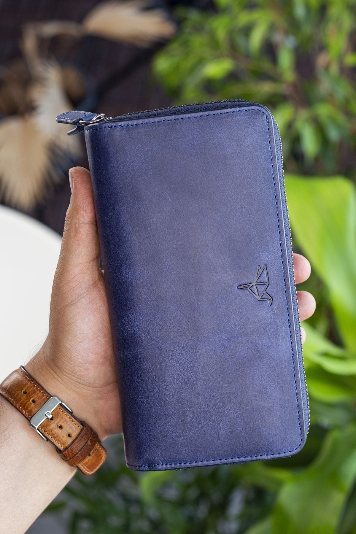 محفظة Garbalia لون أزرق غامق