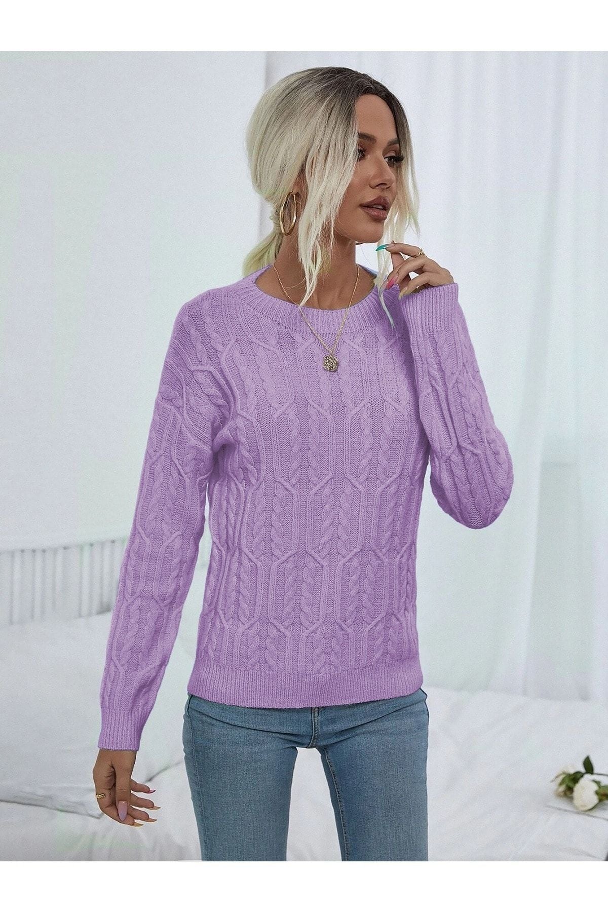 كنزة AQE FASHION لون بنفسجي