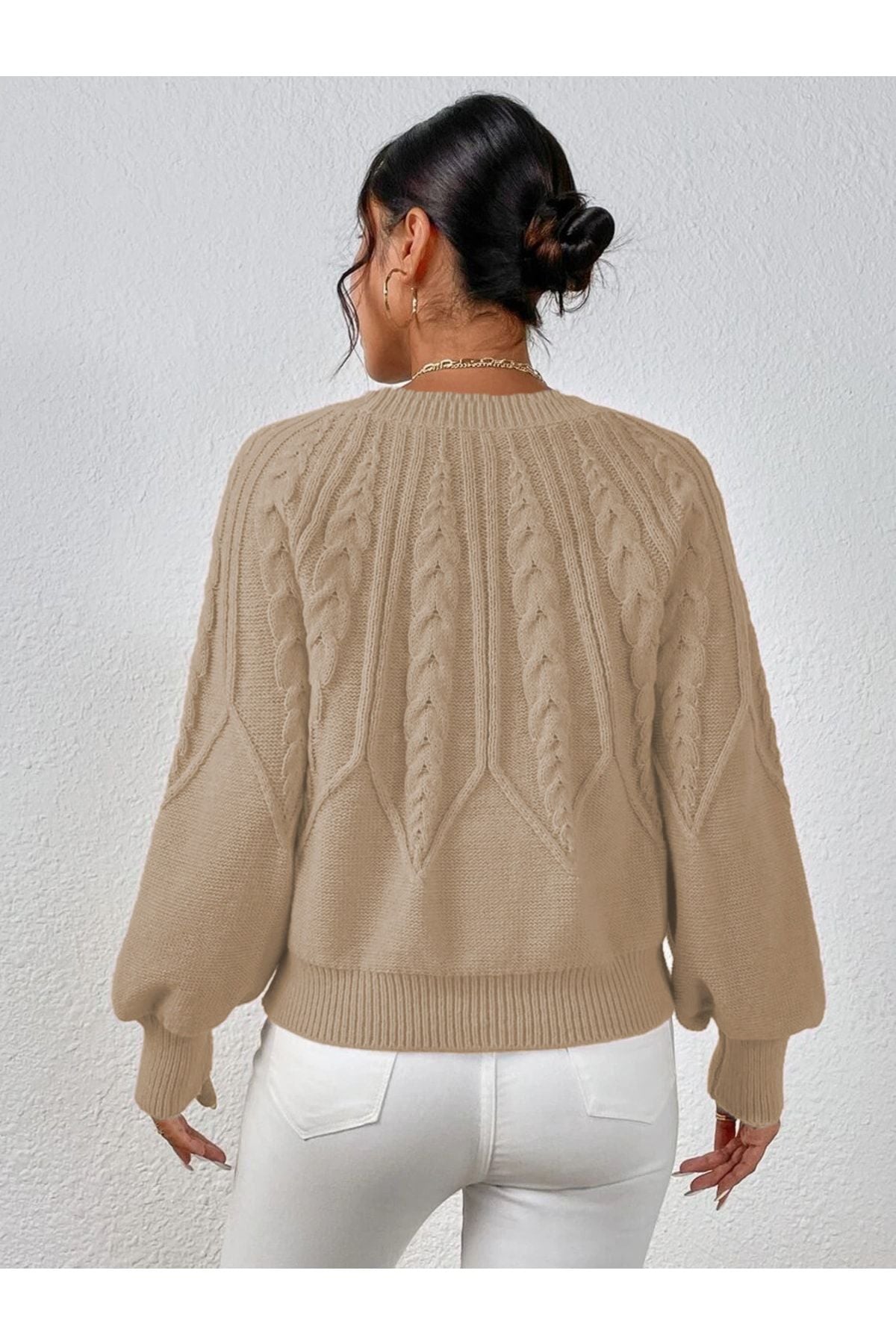 كنزة AQE FASHION لون رمادي
