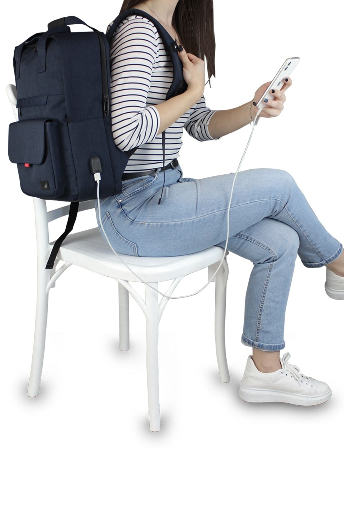 حقيبة كتف My Valice لون أزرق غامق