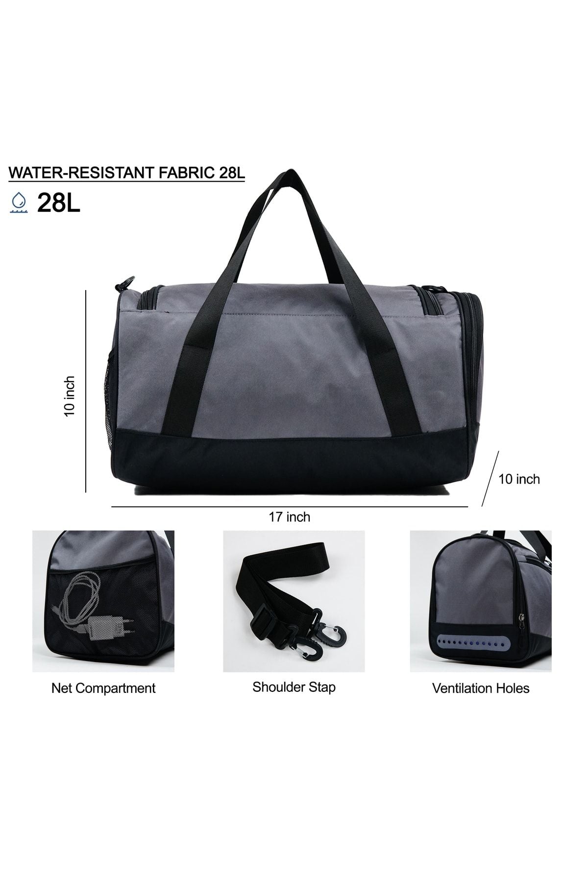 حقيبة رياضية Solo Bag لون رمادي