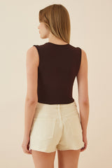 بلوزة Happiness İstanbul لون بني