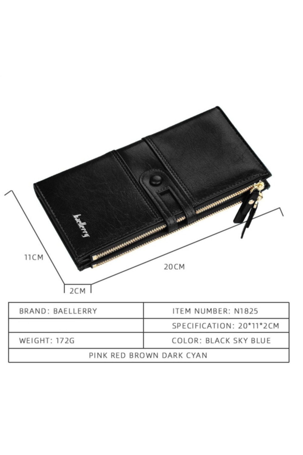محفظة baellerry لون أسود